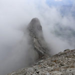 Der Grat lugt kurz aus den Wolken hervor © Gipfelfieber.com