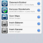 Screenshot Menü Karten