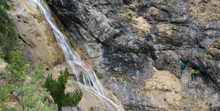 Der Hausbachfall Klettersteig: Überraschend sportlich © Gipfelfieber
