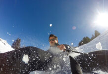 Adidas Terrex Agravic Hybrid auf dem Schlitten © Gipfelfieber