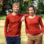 Longsleeves in Ziegelrot © Kaipara/Gipfelfieber